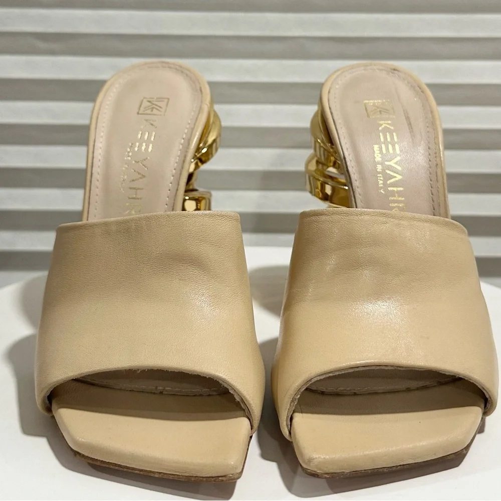 🌹KEEYAHRI🌸 Sarah Nappa Leather Sandals Size: 36 - Picture 4 of 16